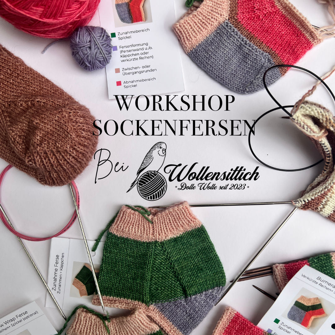 WORKSHOP - Sockenfersen stricken (im Wollensittich Kriftel)
