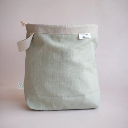 Projekttasche Leinen - KNITS by Cindy Ekman | Sage Green