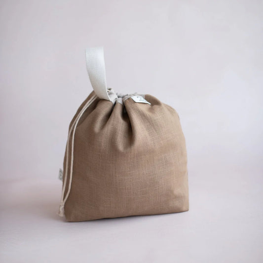 Projekttasche Leinen - KNITS by Cindy Ekman | Cigar Brown